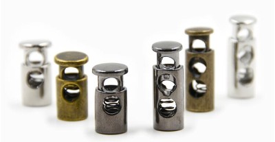 ZJ    高檔金屬彈簧釦  雙孔扣 後面照